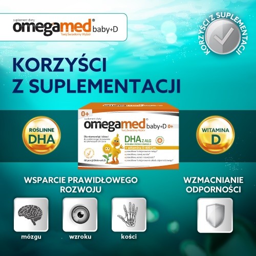 Zdjęcie produktu - 2 Omegamed Baby+D 0+, 60 kaps.