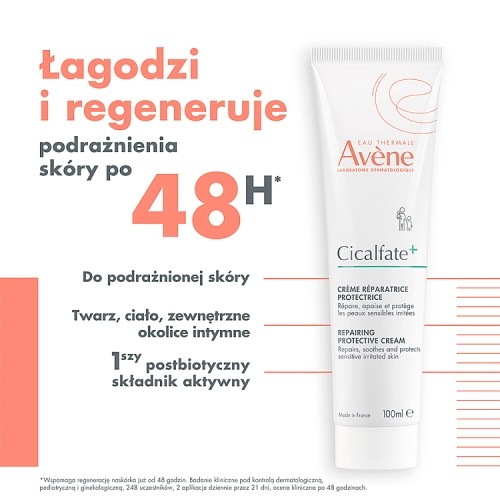 Miniaturka artykułu - #1 AVENE CICALFATE+ Regenerujący krem ochronny, 100 ml
