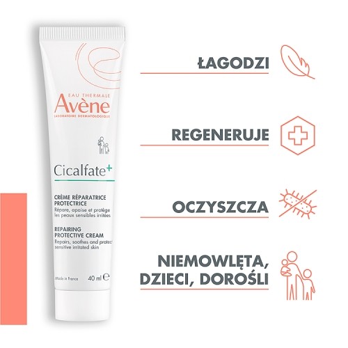 Miniaturka artykułu - #0 AVENE CICALFATE+ Regenerujący krem ochronny, 40ml
