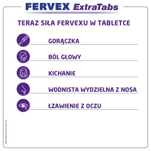 Miniaturka artykułu - #1 Fervex Extra Tabs 0,5g+4mg, 16 tabletek