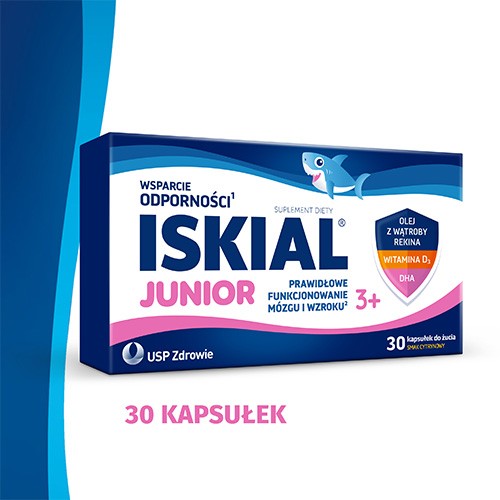 Miniaturka artykułu - #0 Iskial Junior kapsułki do żucia, 30 kaps. 
