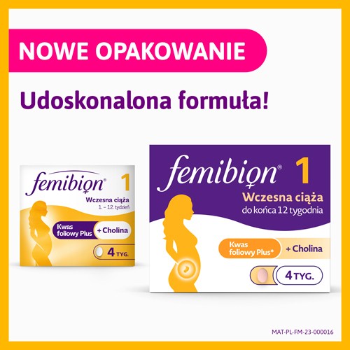 Miniaturka artykułu - #0 Femibion 1 Wczesna ciąża, 28 tabletek