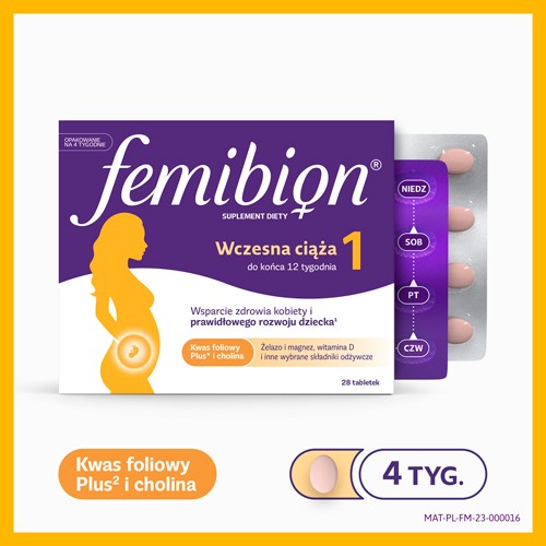 Zdjęcie produktu - 5 Femibion 1 Wczesna ciąża, 28 tabletek