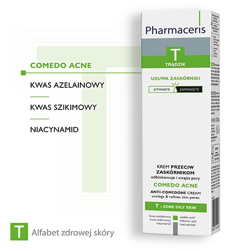 Miniaturka artykułu - #1 Pharmaceris T Comedo Acne Krem przeciw zask&oacute;rnikom, 40 ml