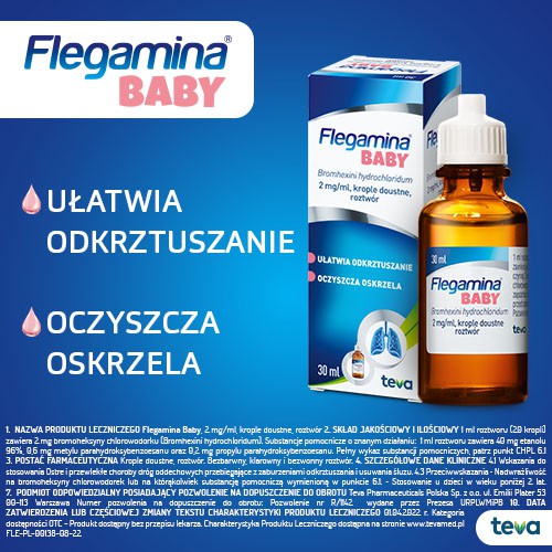 Zdjęcie produktu - 3 Flegamina Baby krople, 30ml