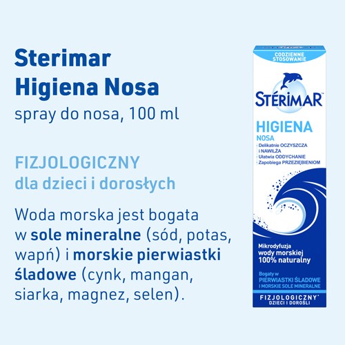 Miniaturka artykułu - #0 Sterimar Higiena Nosa Woda morska do nosa, spray, 100 ml
