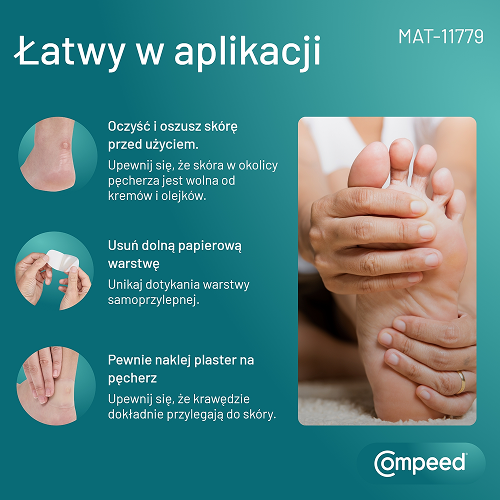 Zdjęcie produktu - 5 Compeed Plastry sportowe na pęcherze na podeszwie, 5 szt.