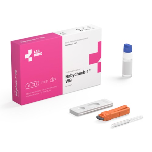 Zdjęcie produktu - 0 LAB.HOME BABYCHECK-1 WB Test ciążowy z krwi, 1szt.