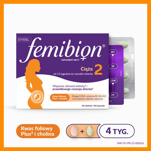 Zdjęcie produktu - 6 Femibion 2 Ciąża, 28 tabl+ 28 kaps