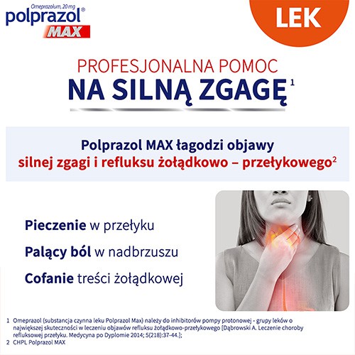 Miniaturka artykułu - #0 Polprazol Max, 14 kaps.