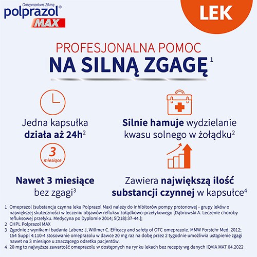 Miniaturka artykułu - #1 Polprazol Max, 14 kaps.