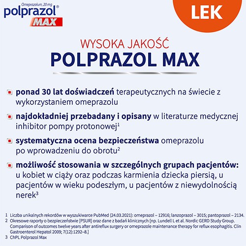 Zdjęcie produktu - 3 Polprazol Max, 14 kaps.