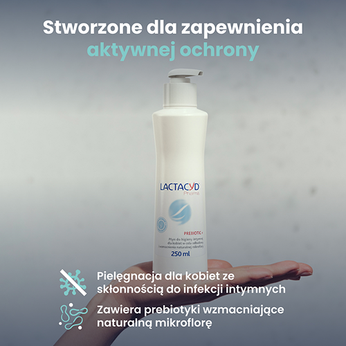 Zdjęcie produktu - 3 Lactacyd Pharma Prebiotic+ Płyn do higieny intymnej z prebiotykami, 250 ml