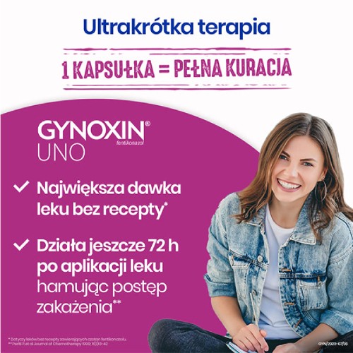 Zdjęcie produktu - 4 Gynoxin UNO 600mg, 1 globulka