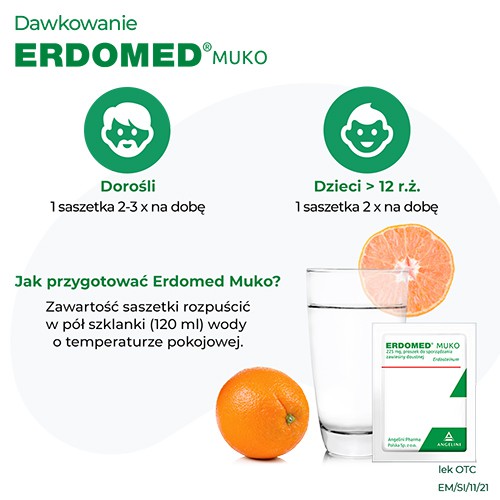 Zdjęcie produktu - 2 Erdomed Muko,  10 saszetek