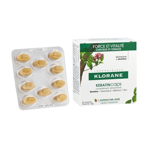 Miniaturka artykułu - #0 Klorane KERATINcaps, 30 kaps.