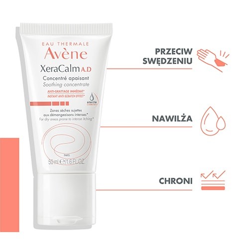 Zdjęcie produktu - 2 AVENE XERACALM A.D Koncentrat kojący, 50ml