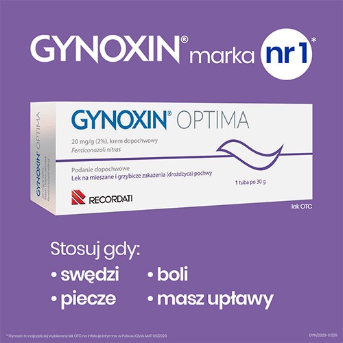 Miniaturka artykułu - #1 Gynoxin krem dopochwowy 0,02 g/g, 30 g (tuba)