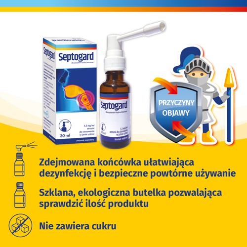 Zdjęcie produktu - 2 Septogard aerozol do stosowania w jamie ustnej 1,5mg/ml, 30ml