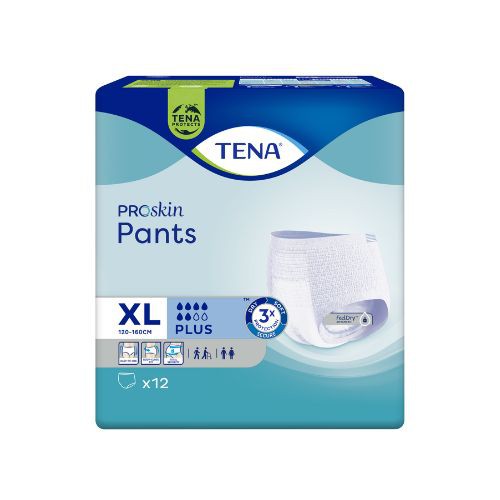 Miniaturka artykułu - #0 TENA Pants ProSkin Plus XL, 12 szt - majtki chłonne