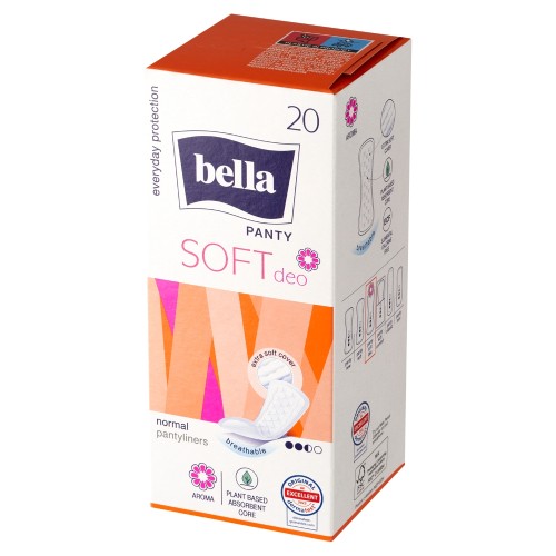 Miniaturka artykułu - #0 BELLA PANTY SOFT DEO FRESH Wkładki higieniczne, 20 sztuk
