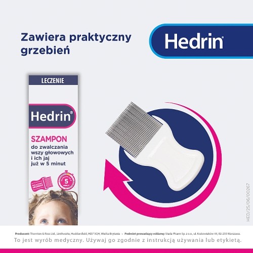 Miniaturka artykułu - #1 Hedrin Szampon, 100 ml