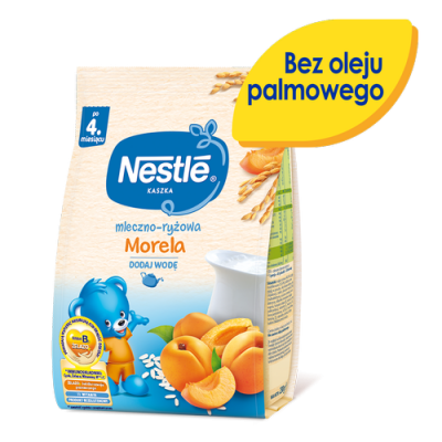 Zdjęcie produktu - 0 NESTLE kaszka mleczno-ryżowa morela, 230g