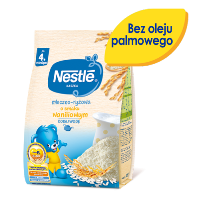 Zdjęcie produktu - 0 Nestle kaszka mleczno-ryżowa smak waniliowy po 4. miesiącu, 230g