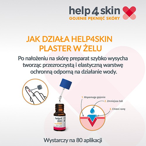 Zdjęcie produktu - 3 Help4Skin gojenie pęknięć sk&oacute;ry, Plaster w żelu, 7 ml
