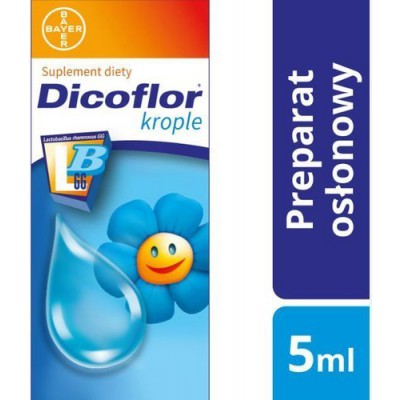 Miniaturka artykułu - #0 DICOFLOR krople dla niemowląt i dzieci, 5ml