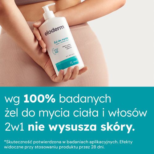 Zdjęcie produktu - 3 ELODERM Żel do mycia ciała i włos&oacute;w 2w1, 400ml