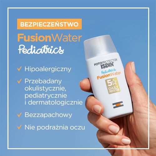 Zdjęcie produktu - 3 ISDIN Fotoprotector krem ​​przeciwsłoneczny FusionWater Pediatrics SPF 50, 50ml