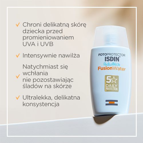 Zdjęcie produktu - 2 ISDIN Fotoprotector krem ​​przeciwsłoneczny FusionWater Pediatrics SPF 50, 50ml