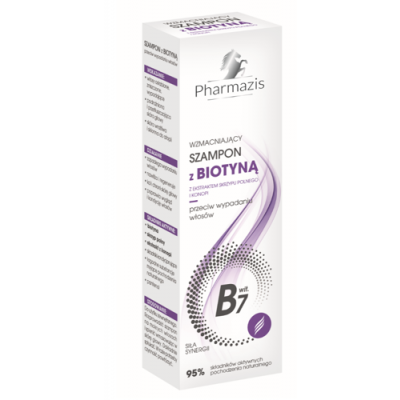 Miniaturka artykułu - #0 PHARMAZIS Szampon do włos&oacute;w z biotyną, 400ml