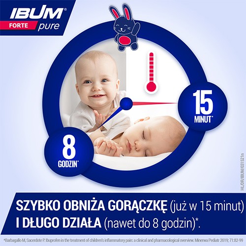 Zdjęcie produktu - 3 IBUM Forte Pure - zawiesina dla dzieci na ból, gorączkę i stan zapalny, 100g