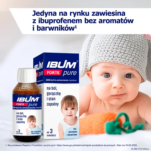 #0 – Ibum Forte Pure Zawiesina dla dzieci na b&oacute;l, gorączkę i stan zapalny, 100 g