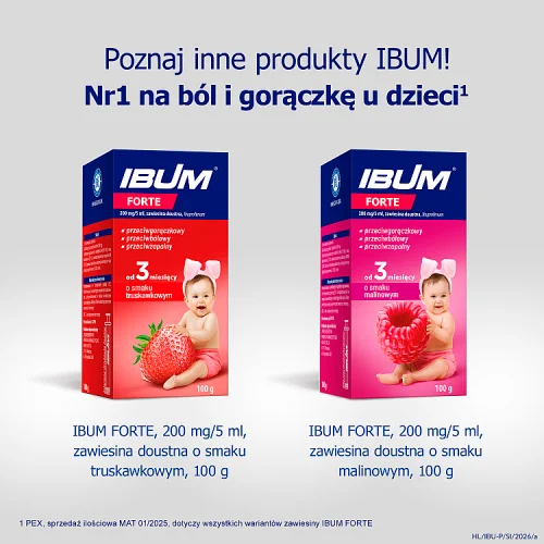 #3 – Ibum Forte Pure Zawiesina dla dzieci na b&oacute;l, gorączkę i stan zapalny, 100 g