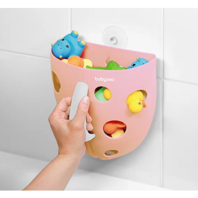 Miniaturka artykułu - #1 BABYONO Pojemnik na zabawki kąpielowe, miętowy, nr 262