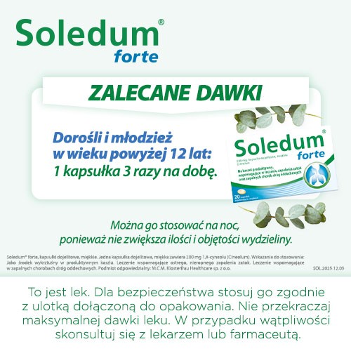 Zdjęcie produktu - 5 Soledum Forte 200 mg, 20 kapsułek miękkich