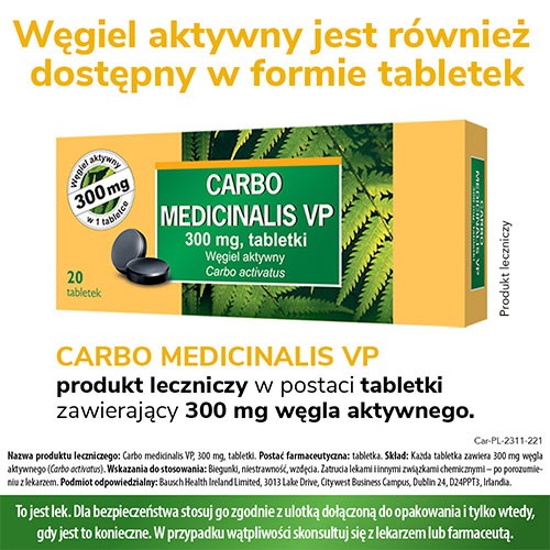 Zdjęcie produktu - 4 Węgiel leczniczy VP 200mg, 20kaps.