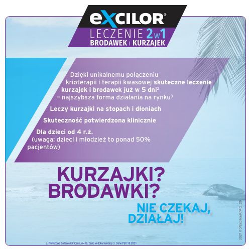 Miniaturka artykułu - #1 Excilor Leczenie Brodawek i Kurzajek 2w1