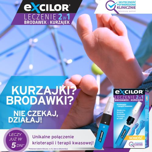 Zdjęcie produktu - 2 Excilor Leczenie Brodawek i Kurzajek 2w1