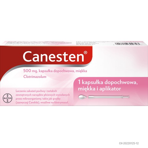 Miniaturka artykułu - #0 Canesten&reg; 500 mg kapsułka dopochwowa miękka, 1 sztuka