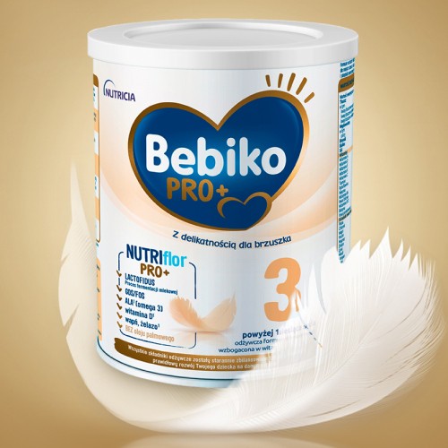 Miniaturka artykułu - #0 Bebiko Pro+ 3 Odżywcza formuła na bazie mleka dla dzieci powyżej 1. roku życia, 700 g