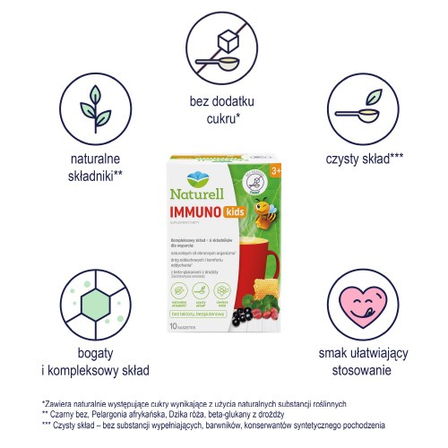 Miniaturka artykułu - #0 Naturell Immuno Kids, 10 saszetek