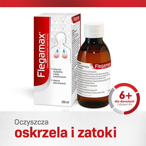 Miniaturka artykułu - #0 Flegamax roztw&oacute;r doustny 50mg/ml, 200ml