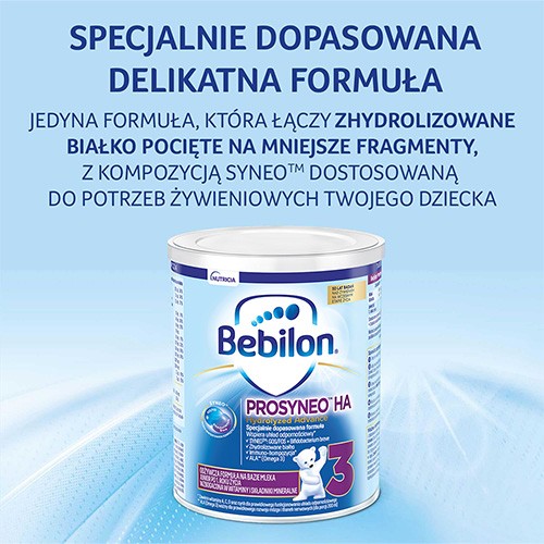 Miniaturka artykułu - #0 Bebilon Prosyneo HA 3 Junior Odżywcza formuła na bazie mleka po 1. roku, 400 g