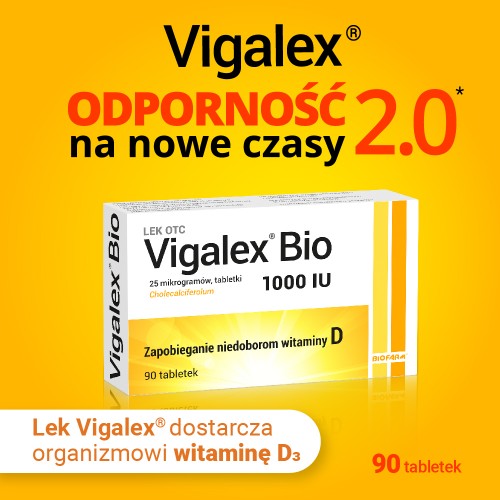 Miniaturka artykułu - #0 BIOFARM Vigalex Bio, 90 tabletek niedob&oacute;r witaminy D