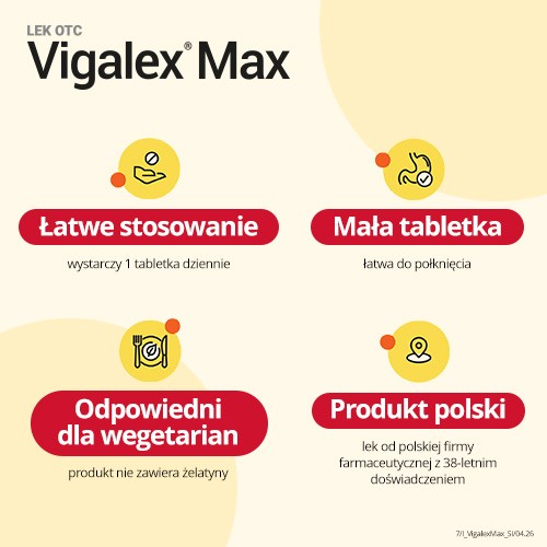 Zdjęcie produktu - 3 BIOFARM Vigalex Max 4000 j.m., 60 tabletek