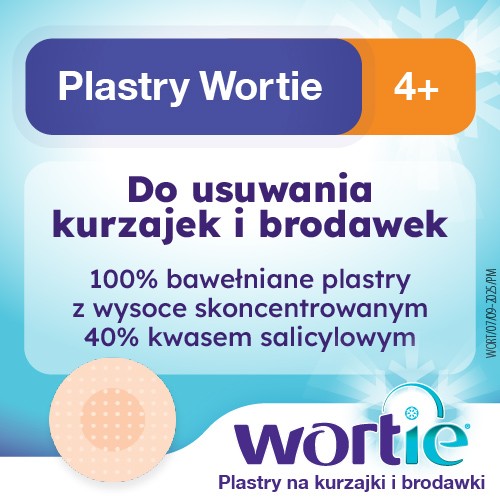 Miniaturka artykułu - #0 Wortie Plastry do usuwania brodawek i kurzajek, 15 sztuk
